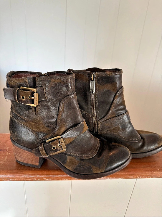 Donald J. Pliner Shoes - Donald J Pliner Buckle Ankle Boots in Brown